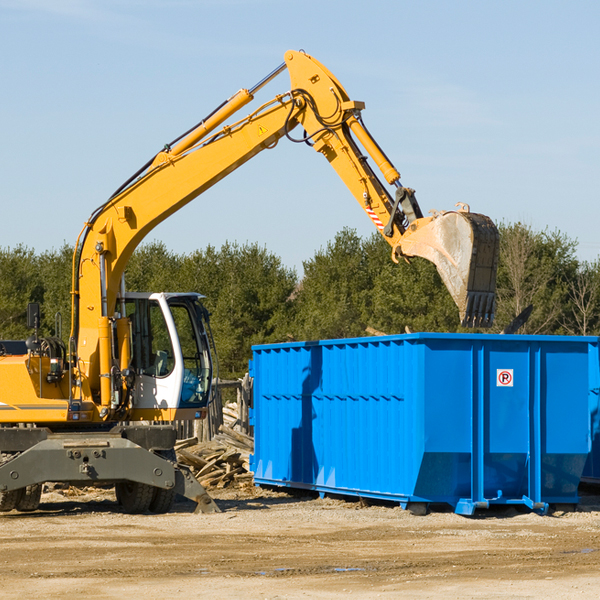 are there any restrictions on where a residential dumpster can be placed in Westwood